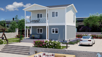 İki Katlı Prefabrik Bungalov Ev Fiyatı 108 m²