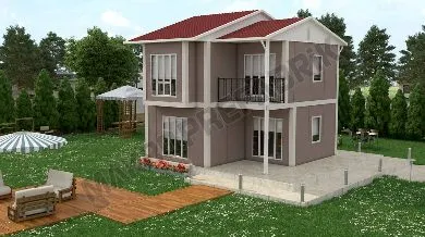 90 m² Two-Story Ready-Made House