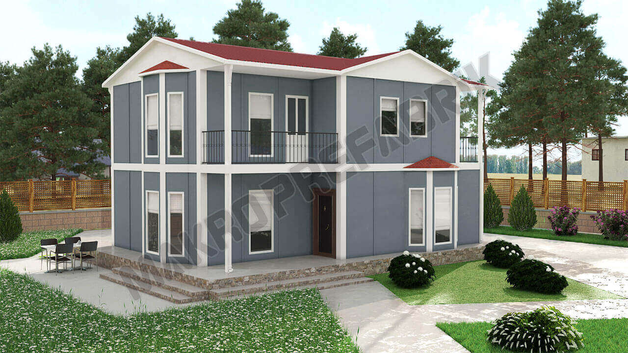 Two-Story Prefab House Price 155 m² Prices