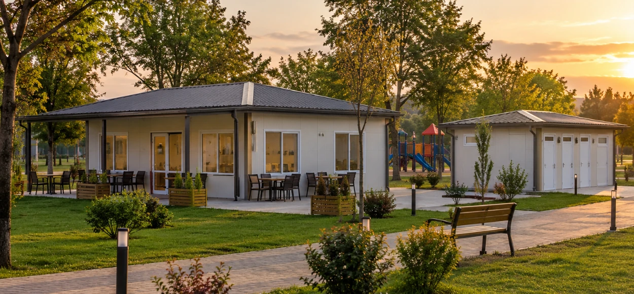 Belediye Parkları için Prefabrik Kafeterya ve WC Çözümleri