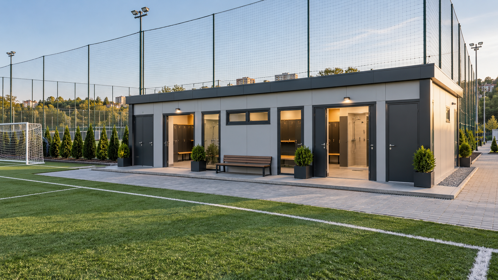 Halı Sahalar için Prefabrik Soyunma Odası Nasıl Olmalı?