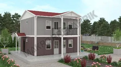 Two Storey Prefabricated Bungalow House Price 114 m²