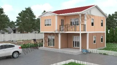 İki Katlı Prefabrik Bungalov Ev Fiyatı 122 m²