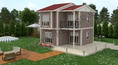 İki Katlı Prefabrik  Bungalov Ev Fiyatı 90 m²