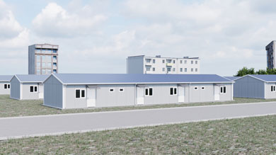 Prefabricated Emergency Disaster Building 166 m²