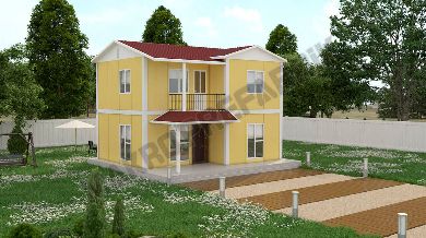 Two Storey Prefabricated House Price 100 m²