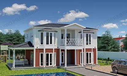 İki Katlı Prefabrik Villa